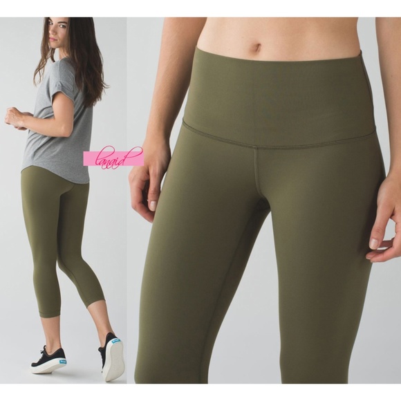 lululemon athletica Pants - Lulu Wunder Under Fatigue Green Olive High Rise 2
